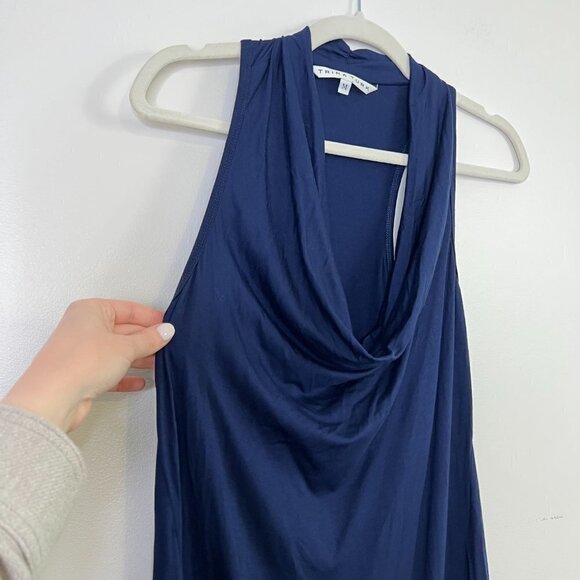 Trina Turk Stretch Jersey Knit Cowl Neck Flowy Loose Longline Tunic Mini Dress - Picture 4 of 12